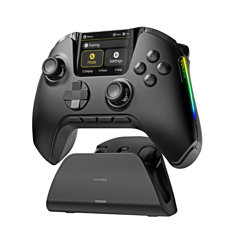 Manba One Kablosuz Gamepad Siyah – 2” Ekran, Manyetik Stand, PC/Switch/Android/iOS Desteği