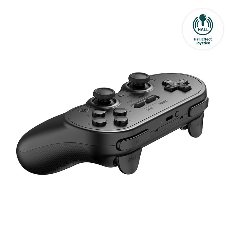 8BitDo Pro 2 Oyun Kolu – Siyah (Hall Effect Joystick)