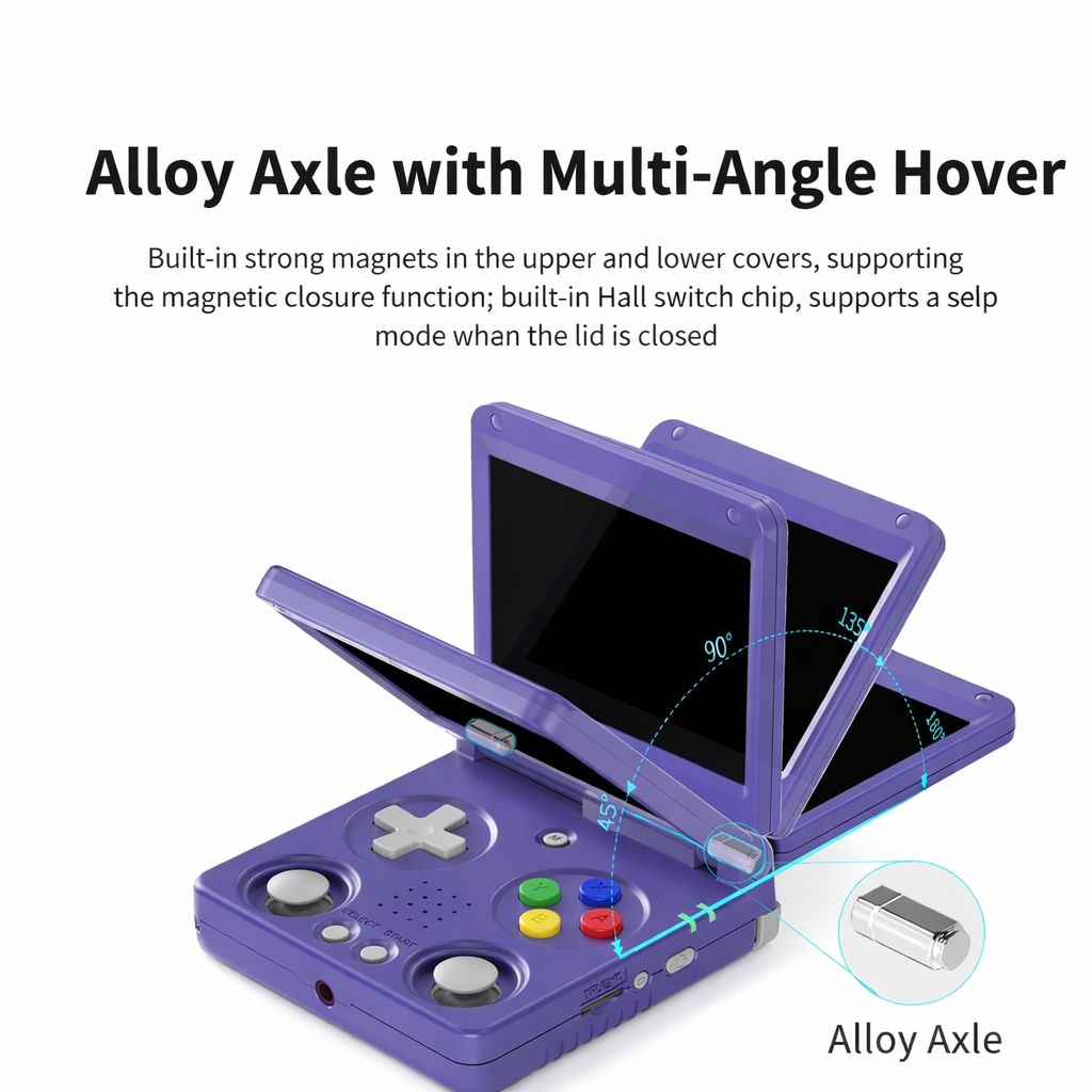 Anbernic RG 34XXSP Taşınabilir Retro El Konsolu - İndigo Blue