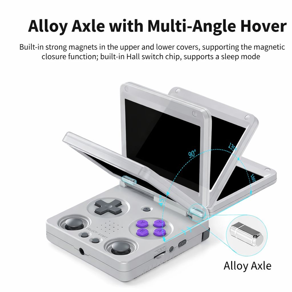 Anbernic RG 34XXSP Taşınabilir Retro El Konsolu - Gray