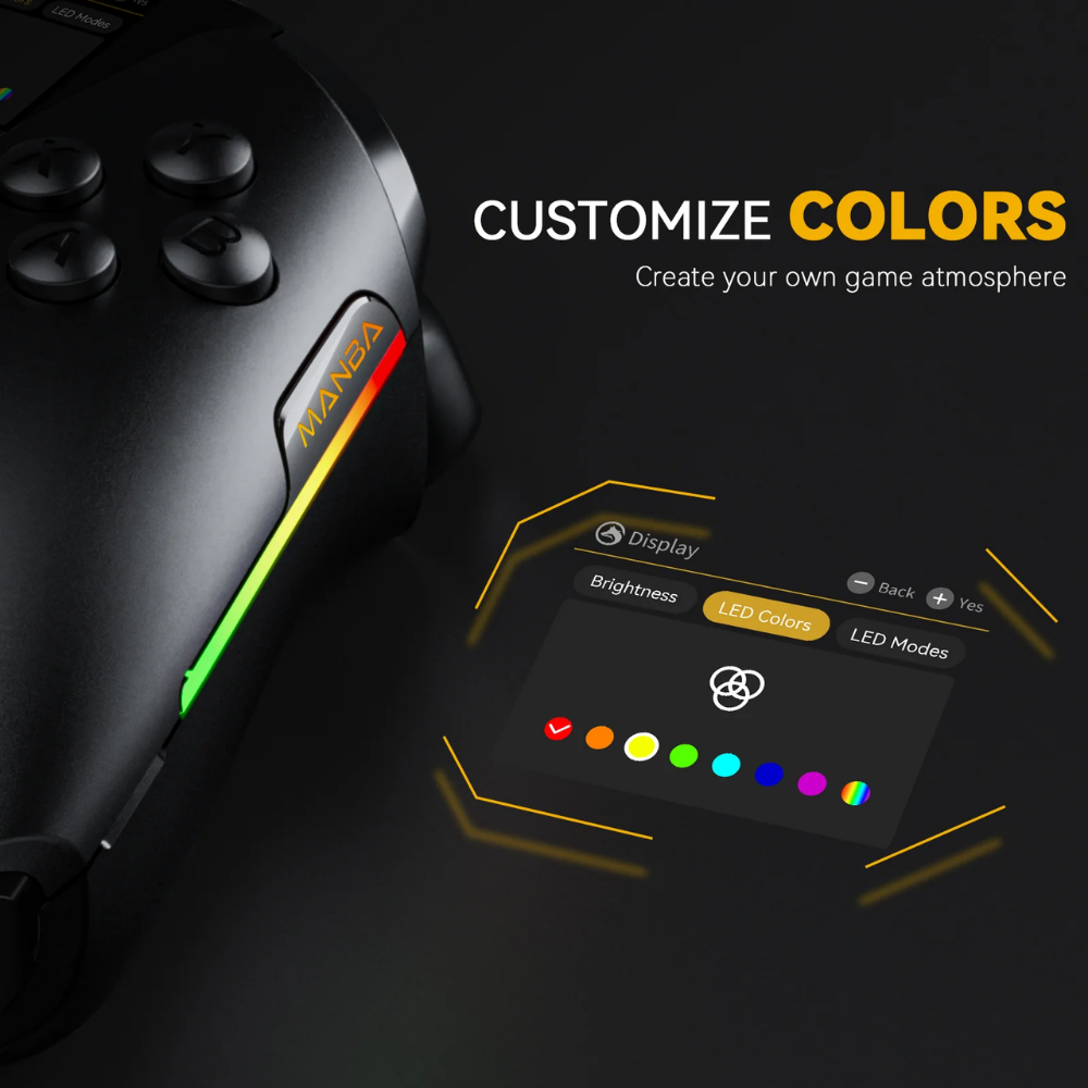 Manba One Kablosuz Gamepad Siyah – 2” Ekran, Manyetik Stand, PC/Switch/Android/iOS Desteği