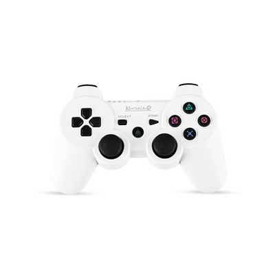 Yenilenmiş Kontorland - PS3 Uyumlu Titreşimli Kablosuz Oyun Kolu GamePad Beyaz