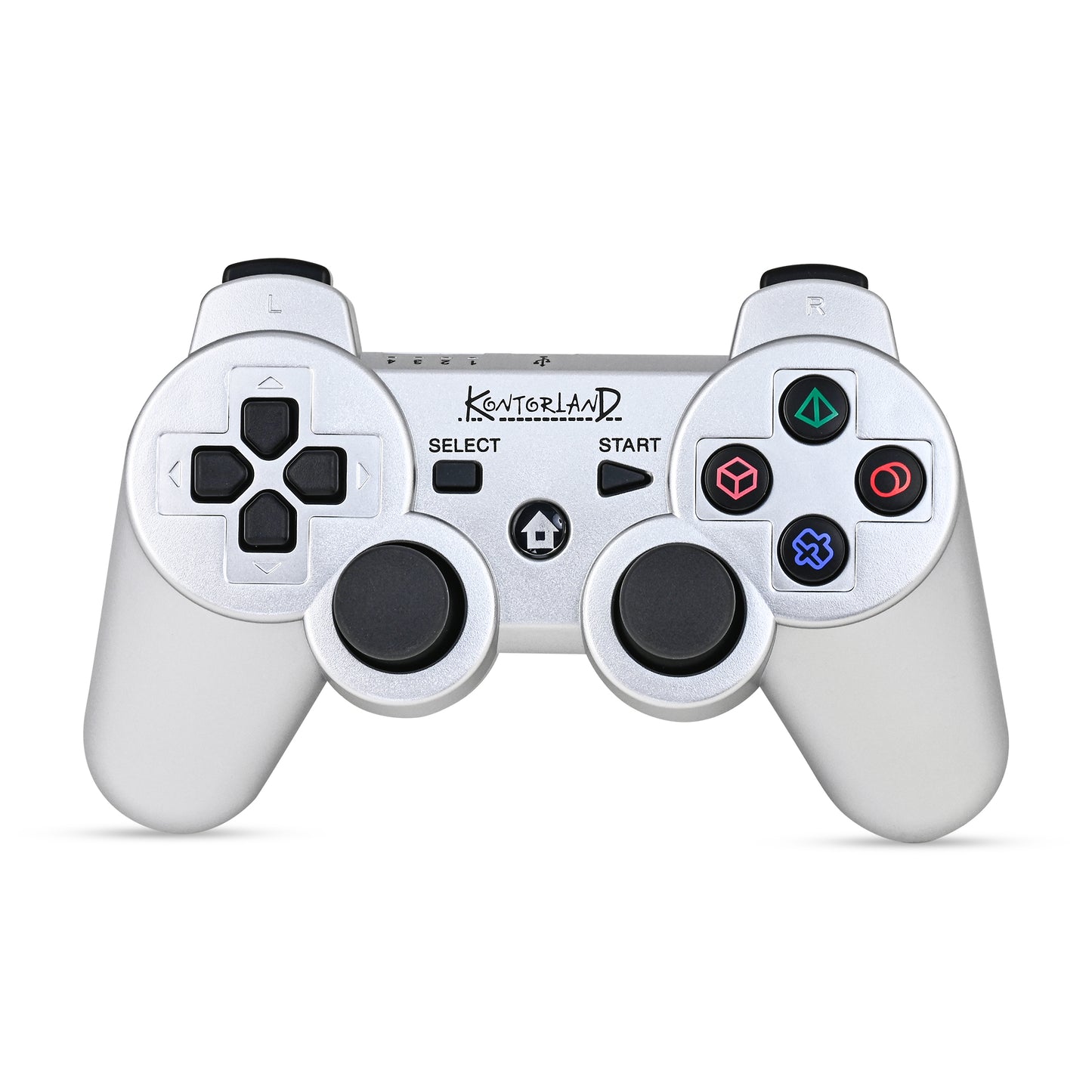 Kontorland P3G - PS3/PC Uyumlu Titreşimli Kablosuz Oyun Kolu GamePad Gümüş