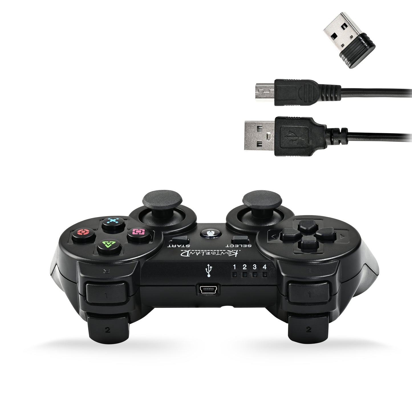 Kontorland P3G - PS3/PC Uyumlu Titreşimli Kablosuz Oyun Kolu GamePad Siyah