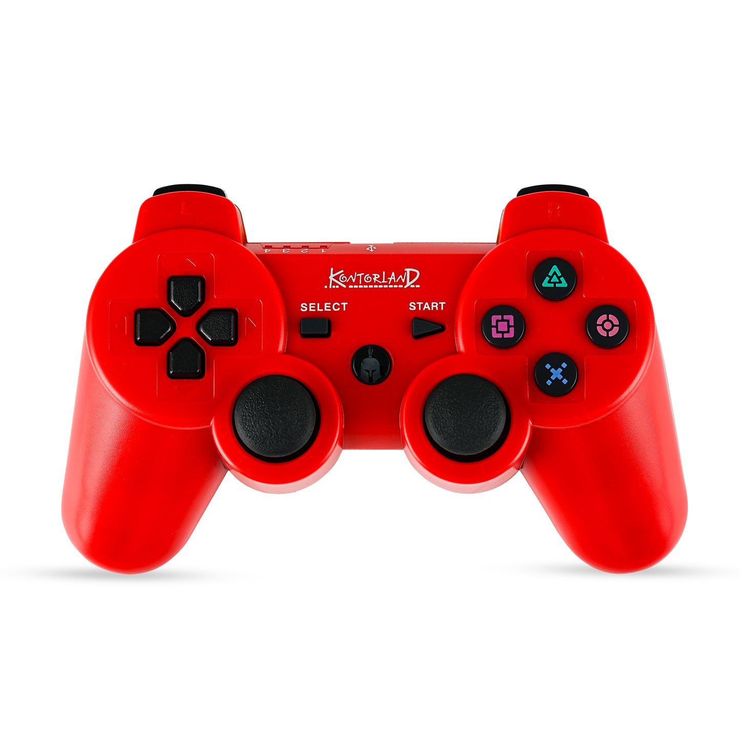 Kontorland - PS3 Uyumlu Titreşimli Kablosuz Oyun Kolu GamePad Kırmızı