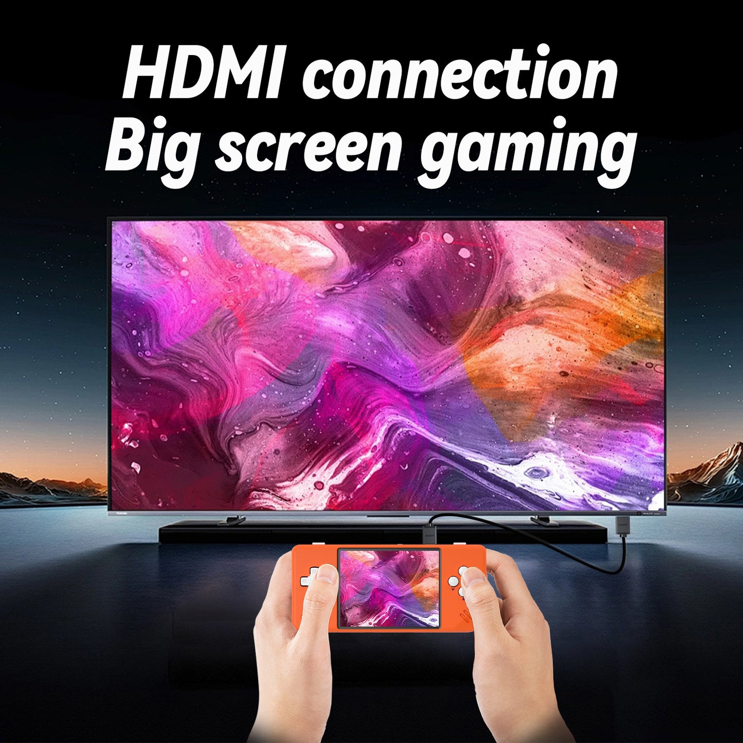 Anbernic RG28XX Taşınabilir Retro El Konsolu – 2.8 IPS Ekran - Orange