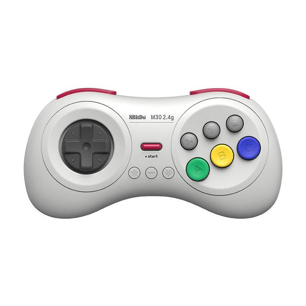 8BitDo M30 2.4G Controller – Beyaz (Sega Genesis Mini & Mega Drive Mini)