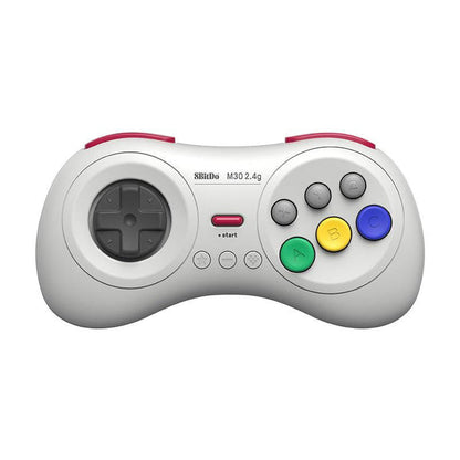 8BitDo M30 2.4G Controller – Beyaz (Sega Genesis Mini & Mega Drive Mini)