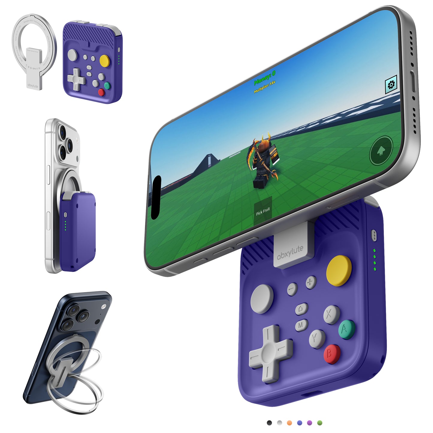ABXYLUTE M4 Bluetooth Mobil Oyun Kumandası | MagSafe Uyumlu | iPhone, Android, Switch ve PC - NGC Indigo