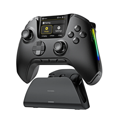 Manba One Kablosuz Gamepad Siyah – 2” Ekran, Manyetik Stand, PC/Switch/Android/iOS Desteği