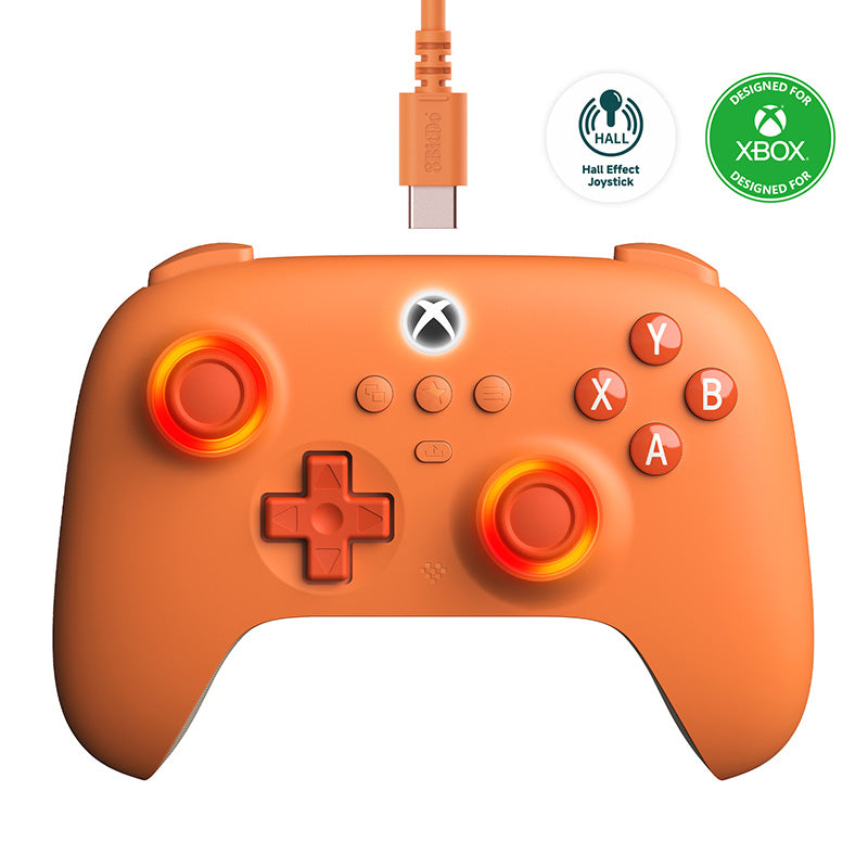 8BitDo Ultimate C Kablolu Oyun Kolu – Turuncu (Xbox)