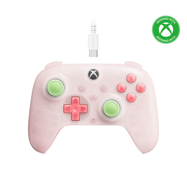 8BitDo Ultimate Mini Kablolu Kontrol Cihazı – Xbox Translucent Pembe