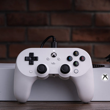 8BitDo Pro 2 Kablolu Oyun Kolu – Beyaz (Xbox, Hall Effect Joysticks)
