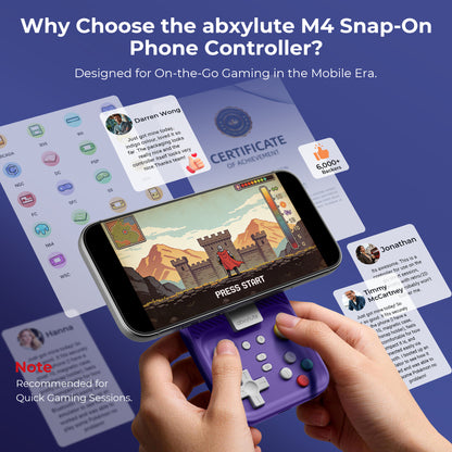 ABXYLUTE M4 Bluetooth Mobil Oyun Kumandası | MagSafe Uyumlu | iPhone, Android, Switch ve PC - NGC Indigo