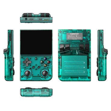 Anbernic RG35XX Pro taşınabilir retro el konsolu transparan yeşil