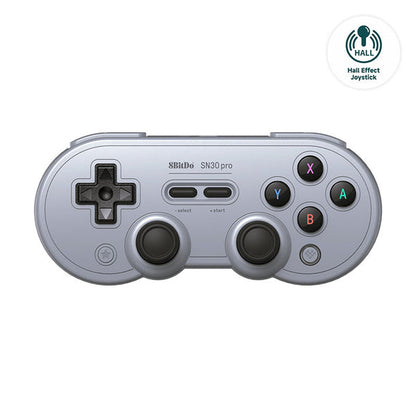 8BitDo SN30 Pro Oyun Kolu – Gri (Hall Effect Joystick)