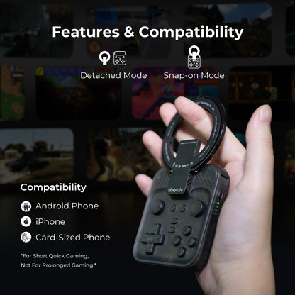 ABXYLUTE M4 Bluetooth Mobil Oyun Kumandası | MagSafe Uyumlu | iPhone, Android, Switch ve PC - Phantom Black