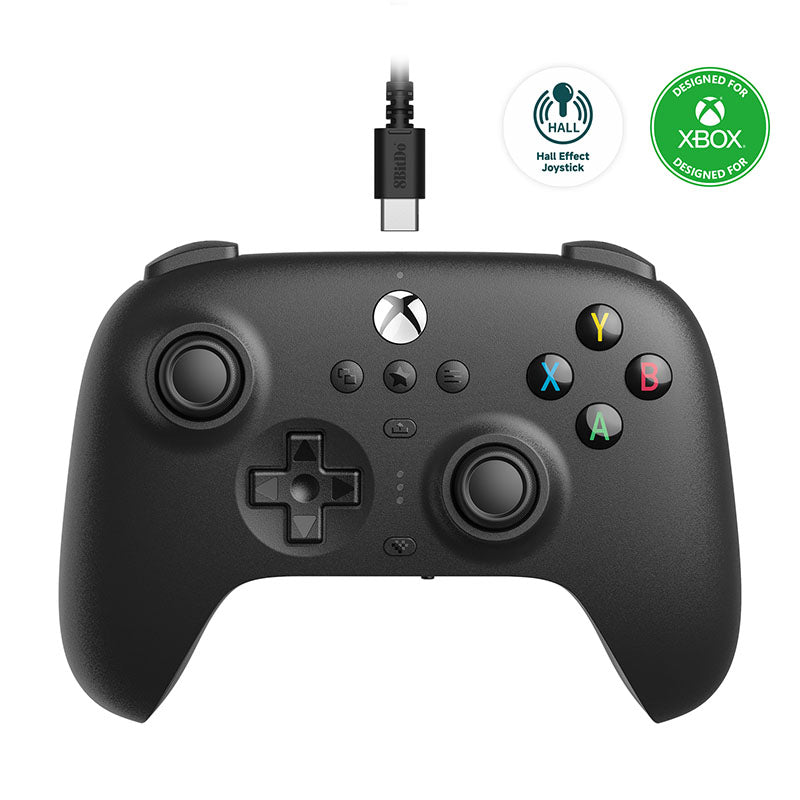 8BitDo Ultimate Kablolu Oyun Kolu – Siyah (Xbox, Hall Effect Joystick)