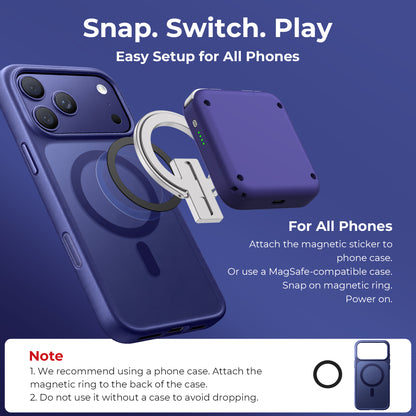 ABXYLUTE M4 Bluetooth Mobil Oyun Kumandası | MagSafe Uyumlu | iPhone, Android, Switch ve PC - NGC Indigo