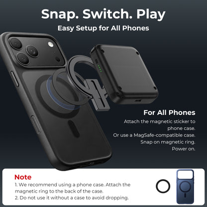 ABXYLUTE M4 Bluetooth Mobil Oyun Kumandası | MagSafe Uyumlu | iPhone, Android, Switch ve PC - Phantom Black