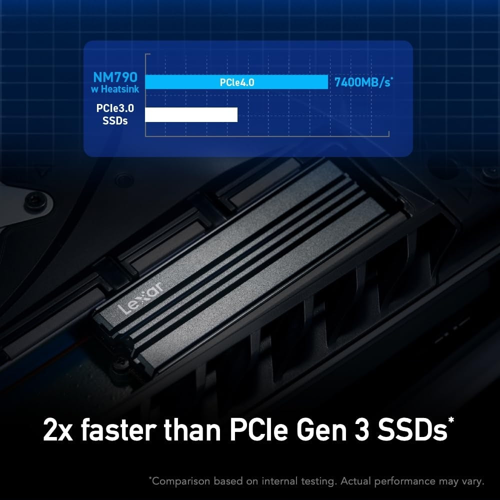 Lexar NM790 4 TB Gen4 NVMe SSD – Yüksek Hız, PS5 Uyumlu, Heatsink Dahil
