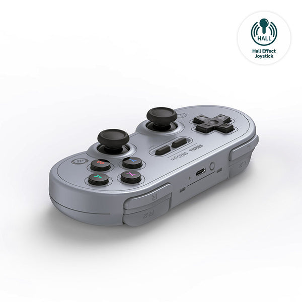 8BitDo SN30 Pro Oyun Kolu – Gri (Hall Effect Joystick)