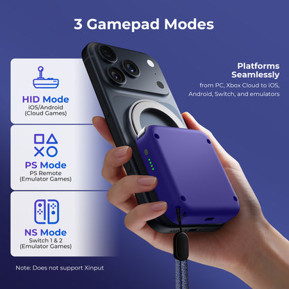 ABXYLUTE M4 Bluetooth Mobil Oyun Kumandası | MagSafe Uyumlu | iPhone, Android, Switch ve PC - NGC Indigo