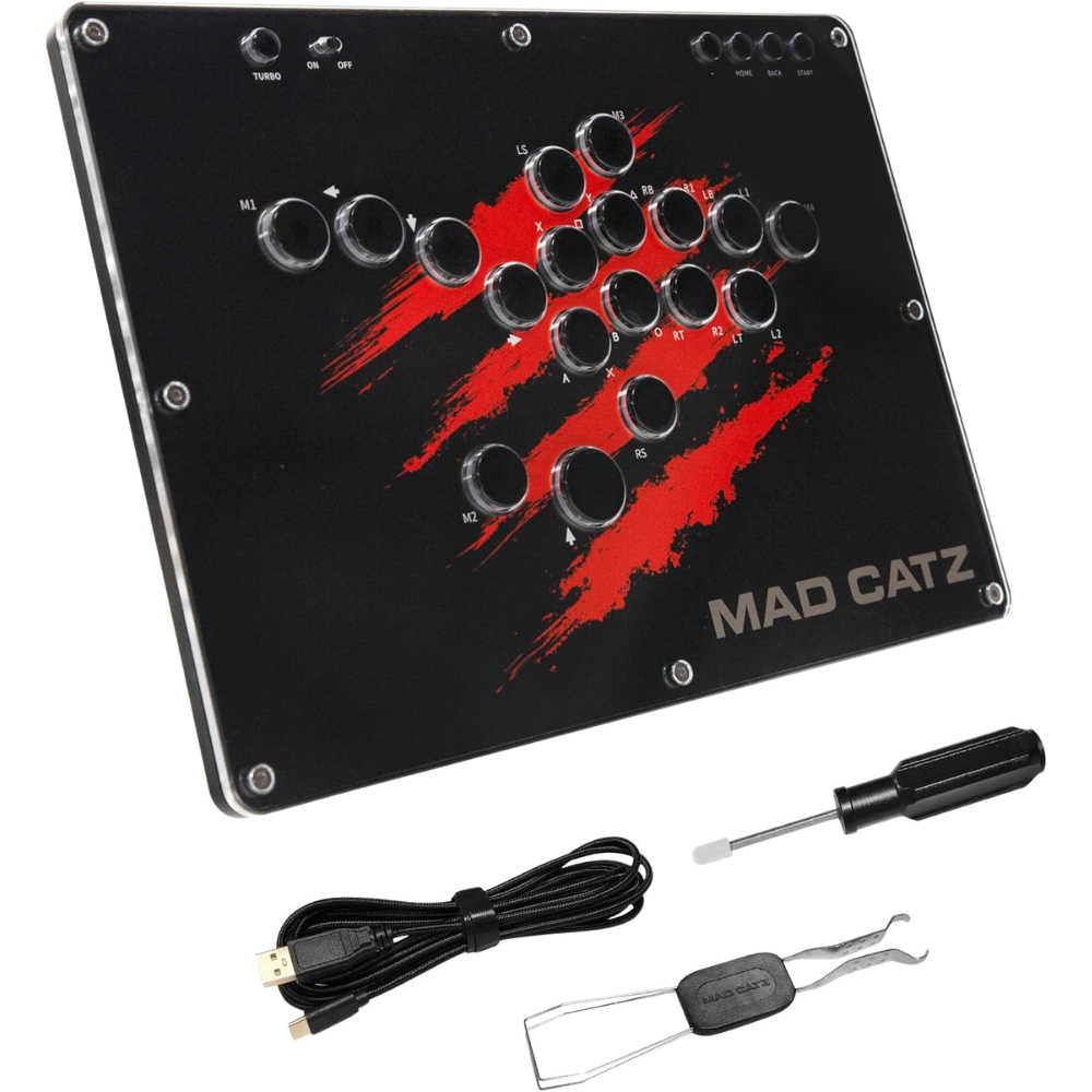 Mad Catz N.E.K.O. Kolsuz Tüm Düğmeli Arcade Kontrol Cihazı – PC, P4 & Switch Uyumlu