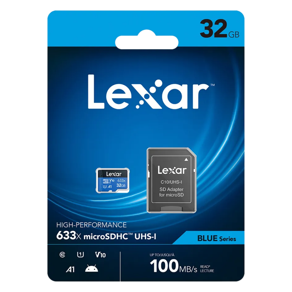 Lexar BLUE Series 633x MicroSDXC UHS-I (SD Adaptörlü) SSD 32 GB