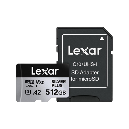 Lexar 512GB UHS-I microSDXC V30 Silver Plus Professional Hafıza Kartı