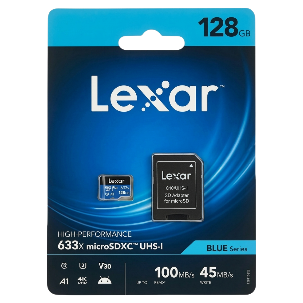 Lexar BLUE Series 633x MicroSDXC UHS-I (SD Adaptörlü) SSD 128 GB