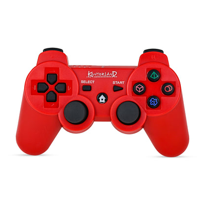 Kontorland P3G - PS3/PC Uyumlu Titreşimli Kablosuz Oyun Kolu GamePad Kırmızı