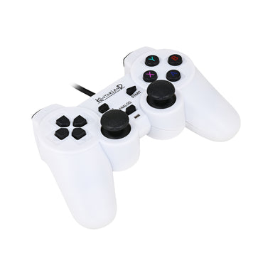 Kontorland Kablolu PC Gamepad – D-Input & X-Input Destekli Çift Titreşimli USB Oyun Kolu Beyaz
