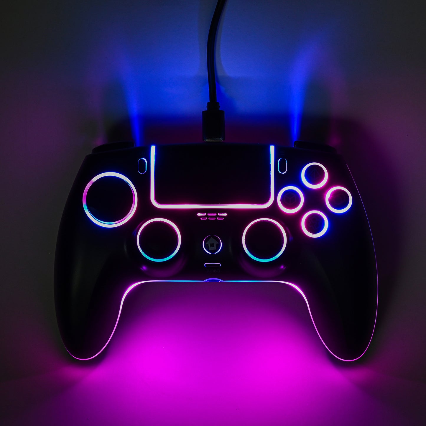 Kontorland Kablosuz RGB Işıklı  P4B Gamepad – PS4, PC, Switch, Android, iOS & Steam Deck Uyumlu
