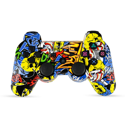 Yenilenmiş Kontorland - PS3 Uyumlu Titreşimli Kablosuz Oyun Kolu GamePad Cartoon Kamuflaj