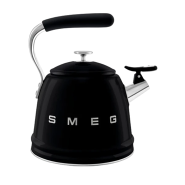 Smeg 50's Style siyah set üstü düdüklü kettle 2,3 lt
