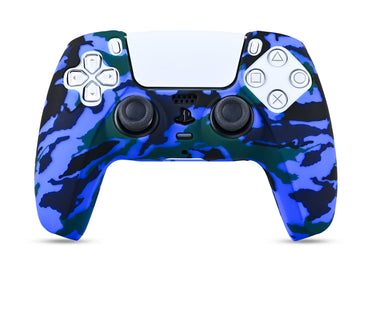 Kontorland PS5 Gamepad Uyumlu Silikon Kılıf Night Blue Camo