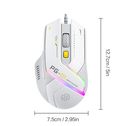 INPHIC PG1 RGB Kablolu Gaming Mouse 12800 DPI